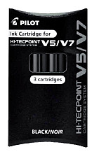 inktpatroon pilot begreen hi tecpoint v5 v7 zwart set 3 stuks