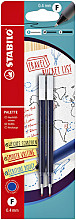 rollerpenvulling stabilo palette fijn blauw blister 2 stuks