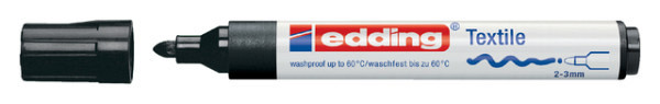 textielmarker edding 4500 rond 2 3mm zwart