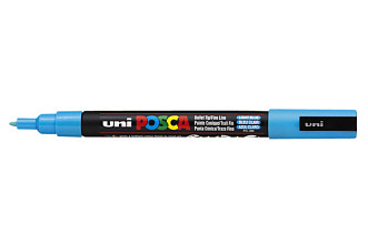 verfstift posca pc3m fijn lichtblauw