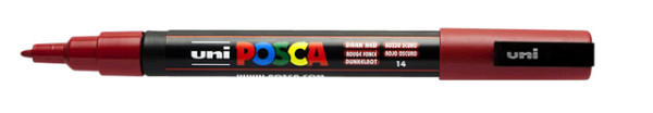 verfstift posca pc3m fijn donkerrood
