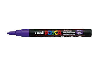 verfstift posca pc3m fijn paars