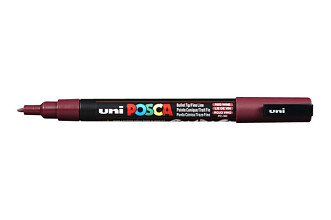 verfstift posca pc3m fijn wijnrood