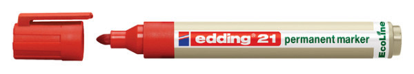 viltstift edding 21 ecoline rond rood 1.5 3mm