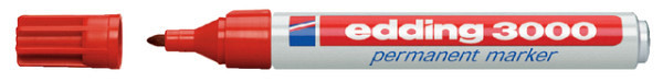 viltstift edding 3000 rond 1.5 3mm rood