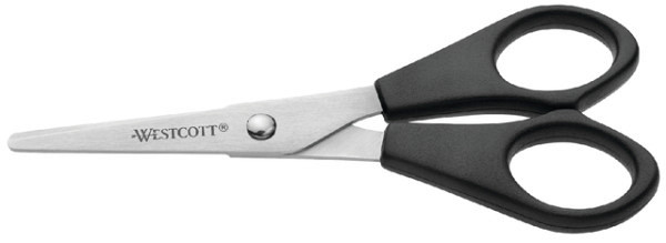 kantoorschaar westcott 130mm met kunststof grip rvs