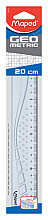 liniaal maped geometric 20cm transparant