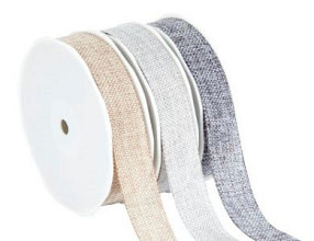 lint luxe organic pristine grijs 25mm x 15 meter