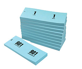 nummerblok 42x105mm nummering 1 1000 blauw 10 stuks