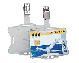 veiligheidspashouder durable 8118 open met clip 54x85mm