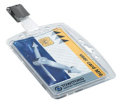 veiligheidspashouder durable 8005 dicht met clip 54x85mm