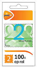 postzegel nederland waarde 2 zelfklevend rol 100 stuks