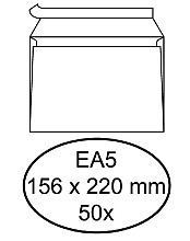 envelop hermes bank ea5 156x220mm zelfklevend wit pak 50 stuks