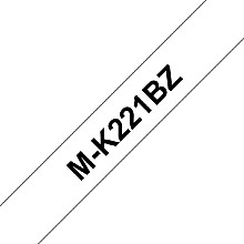 labeltape brother p touch tze k221 ongelamineerd 9mm zwart op wit