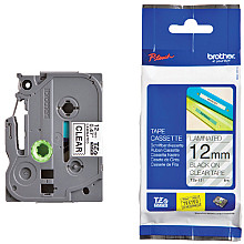 labeltape brother p touch tze 131 standaard 12mm zwart op transparant