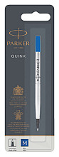 rollerpenvulling parker quink medium blauw blister 1 stuk