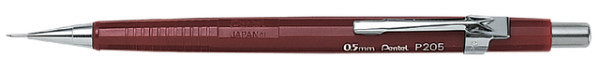 vulpotlood pentel p205 hb 0.5mm rood