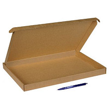 brievenbusdoos a4 met klep 370x260x28mm bruin 50 stuks