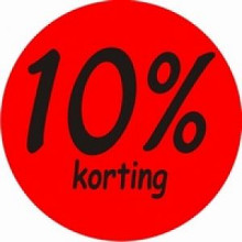 kortingsticker rond 35mm 500 stuks 10 oranje