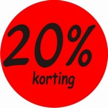 kortingsticker rond 35mm 500 stuks 20 oranje