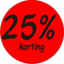 kortingsticker rond 35mm 500 stuks 25 oranje
