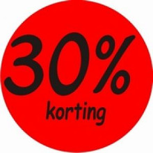 kortingsticker rond 35mm 500 stuks 30 oranje
