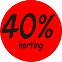 kortingsticker rond 35mm 500 stuks 40 oranje