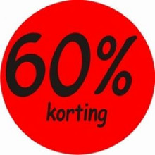 kortingsticker rond 35mm 500 stuks 60 oranje