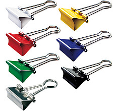papierklem maul 215 foldback 19mm capaciteit 7mm assorti 12 stuks