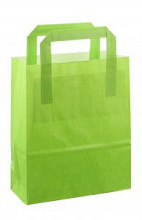 papieren tas 18x08x22cm 50st licht groen op op