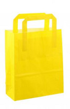 papieren tas 18x08x22cm 50st fel geel op op