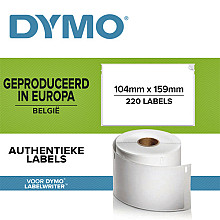 etiket dymo labelwriter 5xl verzendlabel 104x159mm 1 rol 220 stuks wit