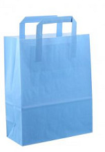papieren tas 22x10x28cm 50st licht blauw op op