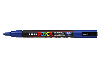 verfstift posca pc3m fijn donkerblauw