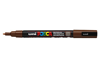 verfstift posca pc3m fijn bruin
