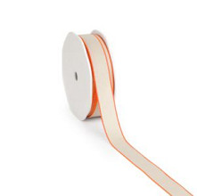 lint luxe neon oranje rand naturel 20mm x 20 meter