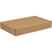 brievenbusdoos met klep 180x115x28 bruin per stuk