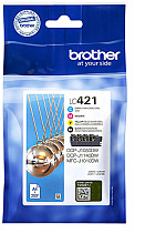 inktcartridge brother lc 421 zwart 3 kleuren