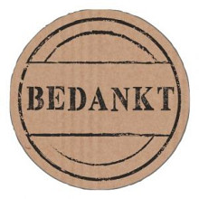 etiket sticker kraft bedankt 500 stuks