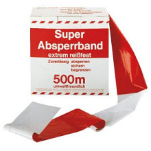afzetlint in dispenser 500 meter rood wit