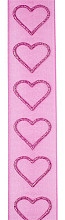 lint glittering hearts magentha 10mx25mm