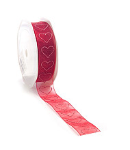 lint glittering hearts warm red 10mx25mm