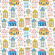 cadeaupapier 50cm des 468 huisjes