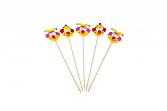clown op prikker 190mm 100 stuks