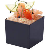 amuse bakje ps vierkant 42x42mm zwart 50 stuks