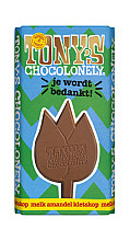 chocolade tony s chocolonely je wordt bedankt reep melk karamel biscuit 180gr