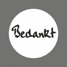 etiket sticker wit zwart bedankt 500 stuks