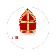 etiket sticker mijter voor . 250 stuks