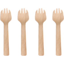 cocktailvorkje hout 100mm naturel 100 stuks