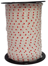 krullint hartjes 5mm x 450 meter wit rood